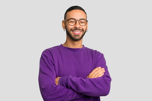 Happy energized person